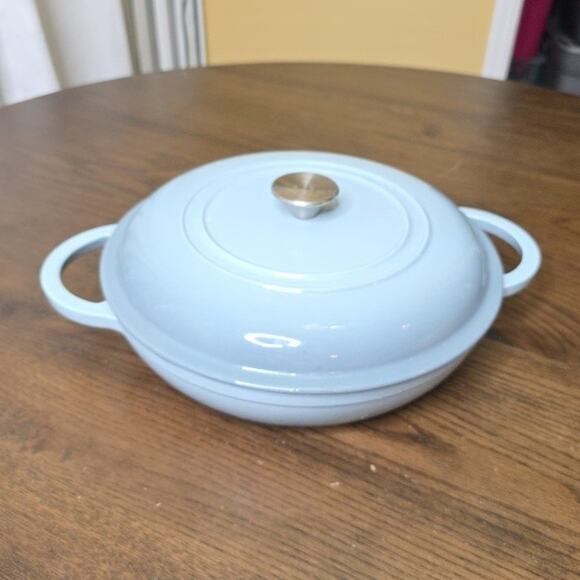 Crofton GREEN 3.7 QT CAST IRON Enamel DUTCH OVEN Classic Round Pot w/Lid - Picture 1 of 16